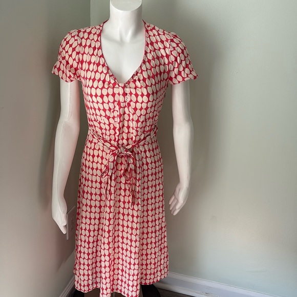 Boden Red and White Polka Dot Dress UK 8 US 4 - Picture 1 of 10